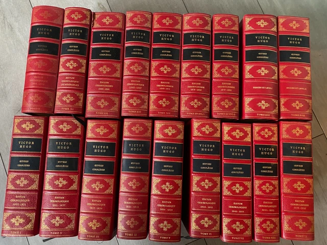 Victor Hugo: Œuvres complètes chronologiques en 18 volumes reliés