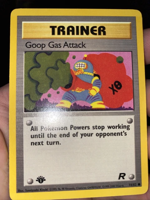 1st Edition Team Rocket Goop Gas Attack 78/82 Pokemon Card WOTC Vintage NM