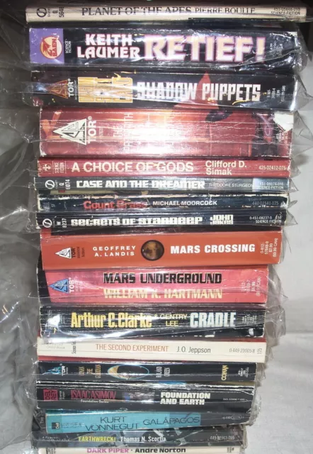 [Lot of 17] 1st/Early Ed. Science Fiction PB Books From TOR, Signet, More [E]