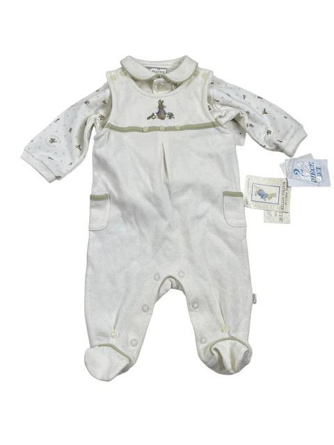 The World of Beatrix Potter Baby Off White 2 Pc Set Top Jumper Footies 3 Mos NWT