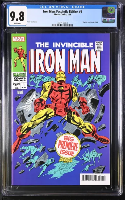 Iron Man: Facsimile Edition 1 CGC 9.8 Reprints Iron Man #1 (5/68)