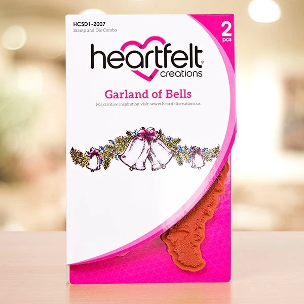 Heartfelt Creations GARLAND OF BELLS Stamp and Die Combo Set - FREE UK P&P