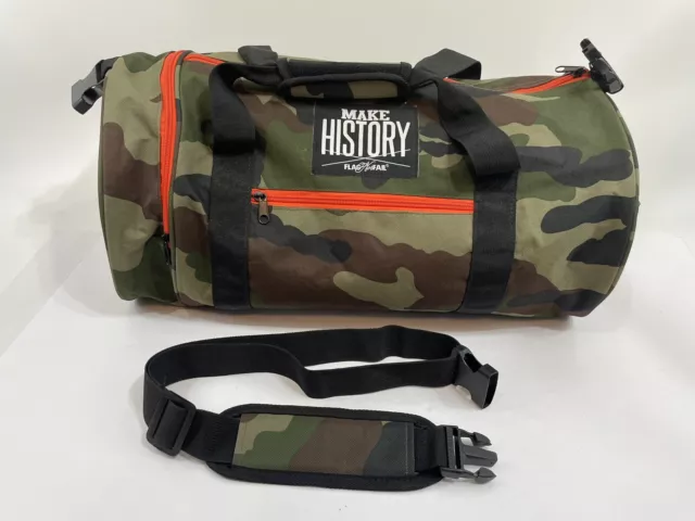 FLAG NOR FAIL "Make History" Camo Duffle / Gym Bag Shoulder Strap 20 x 10 x 10