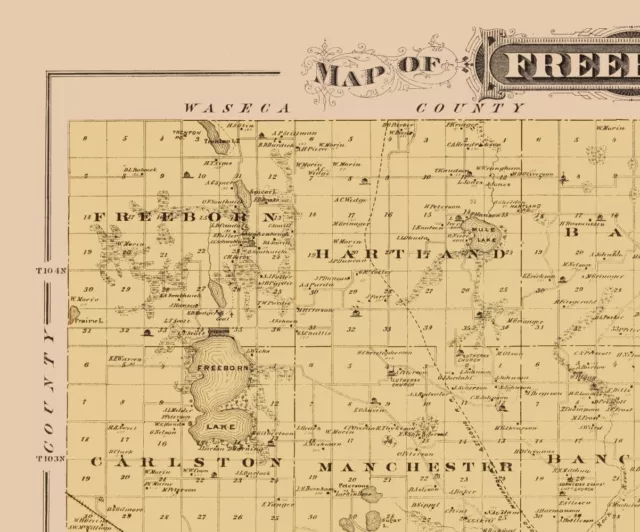 Freeborn County Minnesota - Andreas 1874 - 23.00 x 27.66 2