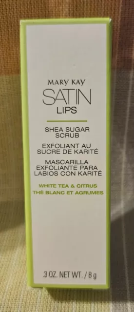 Exfoliante de azúcar de karité y té blanco y cítricos nuevo en caja - envío de $0