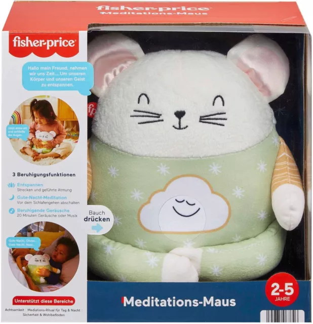 39834003/K23 Fisher-Price® Plüschfigur Meditations-Maus, Einschlafhilfe neu