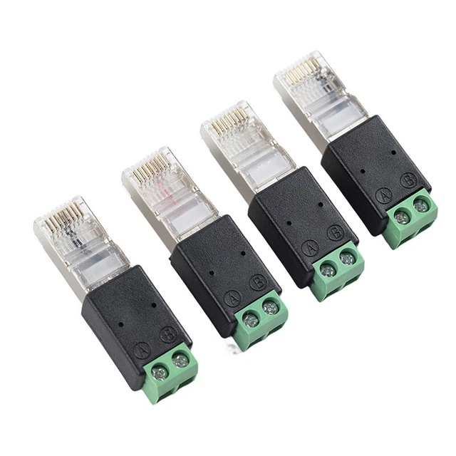 RJ45 zu RS485 -Konverter RJ45 Anschlussadapterkristallkopf zum Klemmenblock  Ni