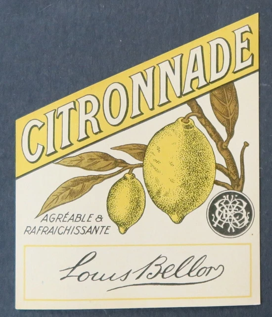 Lot De 8 étiquettes Anciennes – Sirop De Citron Et Citronnade (France, Bon état)
