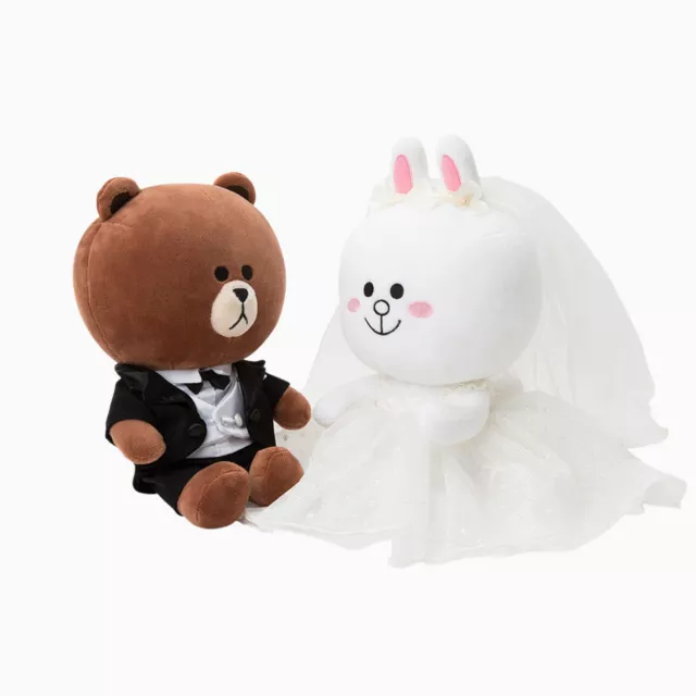 Hot Original Line Friends Brown Cony Wedding Costume Plush Dolls Bear Gifts New