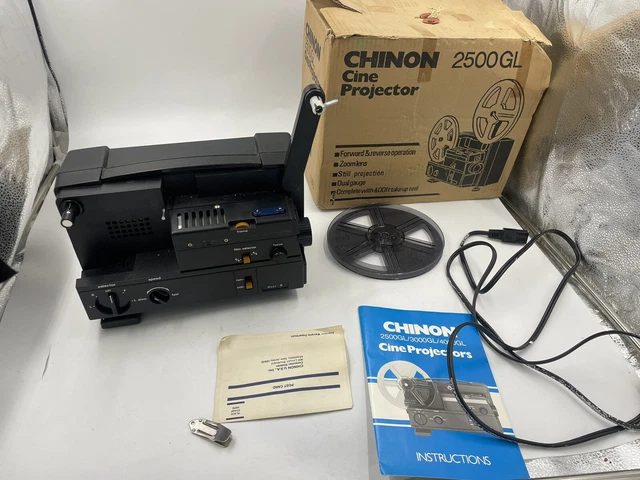 Chinon 2500GL Dual Super 8 Regular 8mm Cine Projector Made in Japan~Works