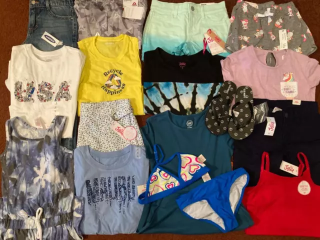 Girls Huge Size 6 6X 7 SPRING & SUMMER Clothing LOT OUTFITS  ALL NEW