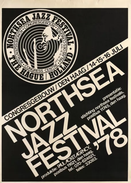 North Sea Jazz Festival 1978 Original The Hague, The Netherlands Concert Poster