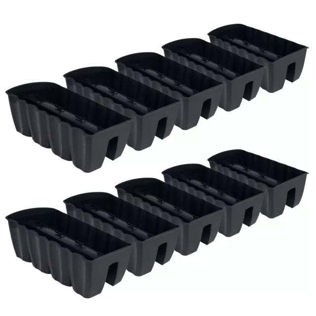 10x Blumenkasten 60cm Hängetopf Blumentopf Balkontopf Geländertopf Anthrazit