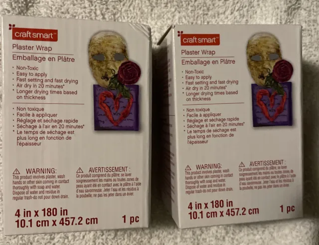2 cajas de envoltura de yeso inteligente artesanal 4""X180""."