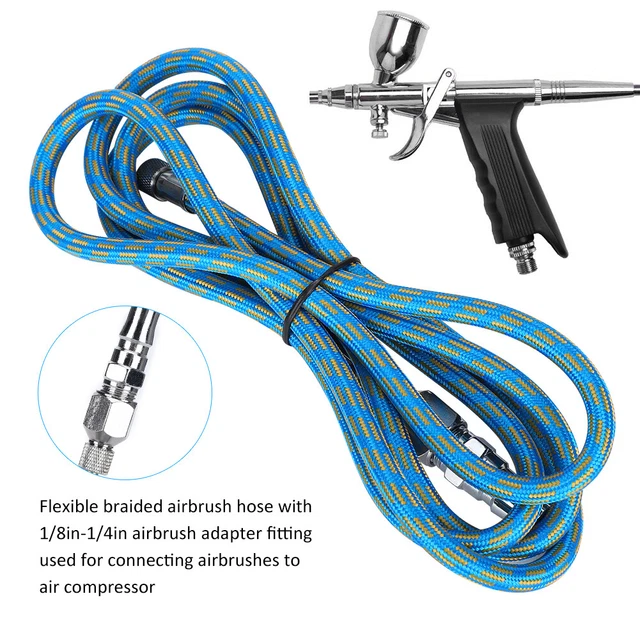 Kit adaptador de manguera de aire de aerógrafo manguera de tubo de aire manguera de aerógrafo manguera de conexión rápida