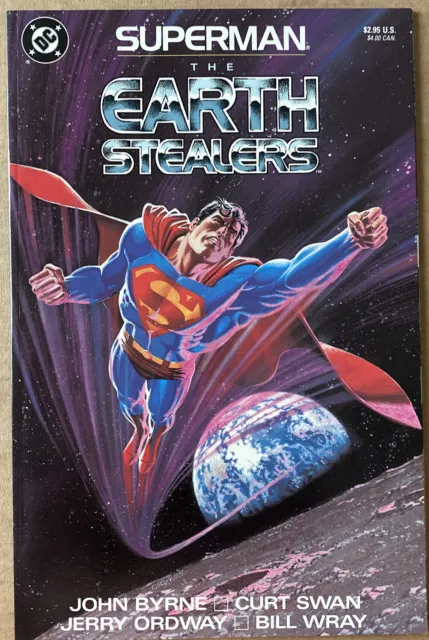 Superman: The Earth Stealers ( DC Comics 1988) Graphic Novel JOHN BYRNE No Ads