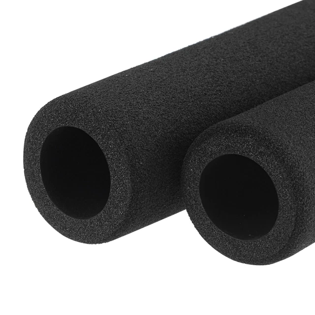 Foam Grip Tubing Handle Grips 17mm ID 5mm Wall Thick 116mm Black 2 Pack