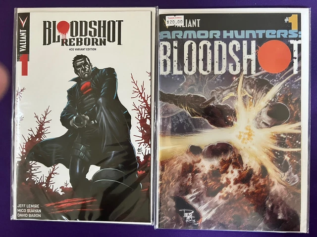 Armor Hunters: Bloodshot Chrome Foil Cover Variant  #1 and Bloodshot Reborn 4CG