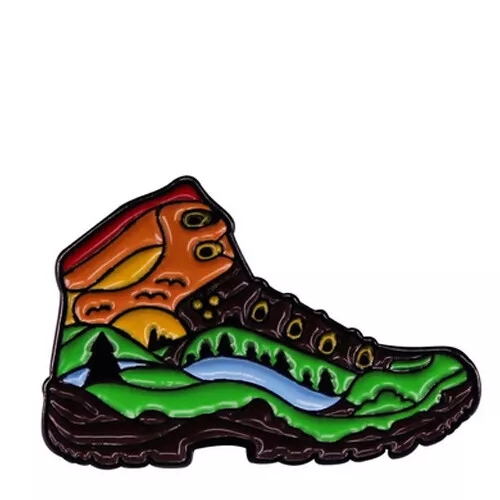 Chaussure Broche Geocahing Randonnée Coupon Petit Cadeau Ftf Métal