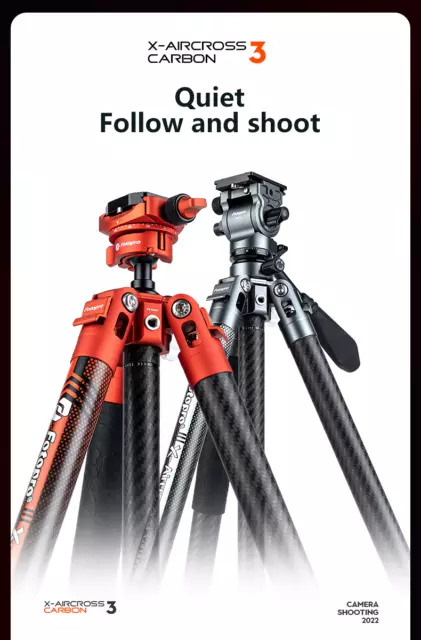 Fotopro X-AIRCROSS 3 Carbon Fiber Panoramic Tripod w Ball Head For DSLR Camera