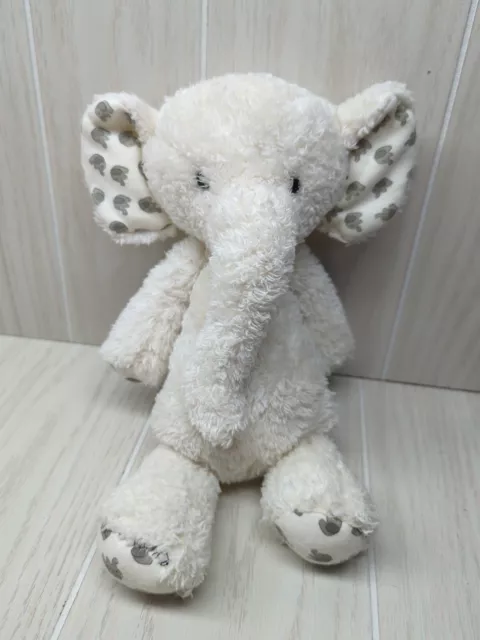 Little Jellycat Moonbeam Elly Elephant Plush Soft Toy Cream White Gray Print