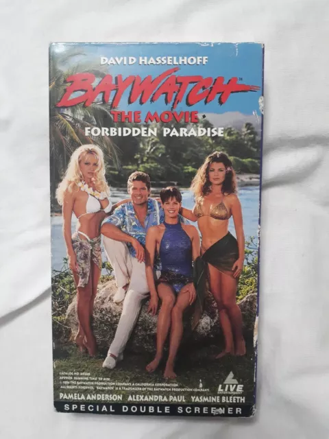 BAYWATCH The Movie SCREENER TESTED WRK -Forbidden Paradise VHS 1994 DBL FEATURES