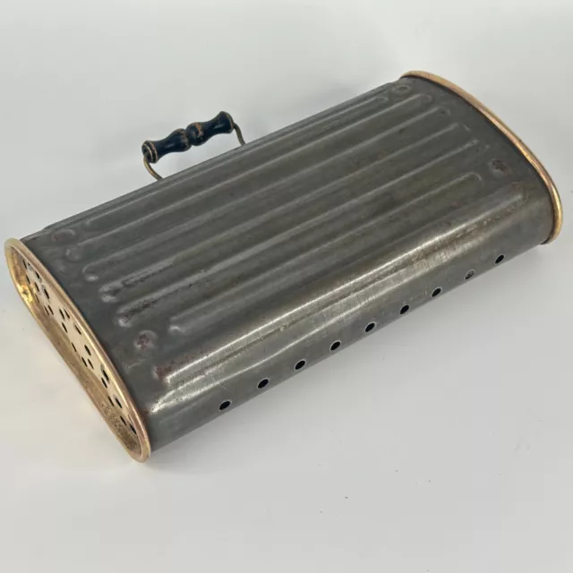 Vintage French Traditional Metal & Brass Foot Warmer,Classic Car Open Car Heater
