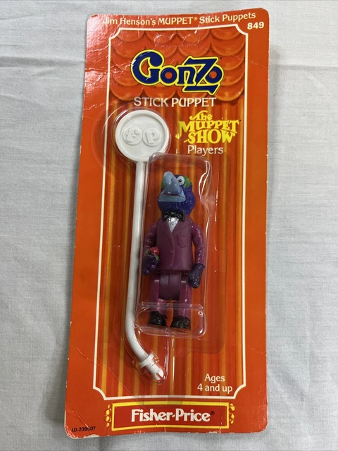 Fisher-Price The Muppet Show Players Gonzo Stick Puppet 1979