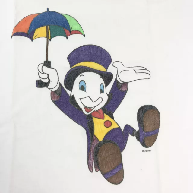Disney Store Jiminy Cricket Umbrella T Shirt  Size L Large Collectible Cotton