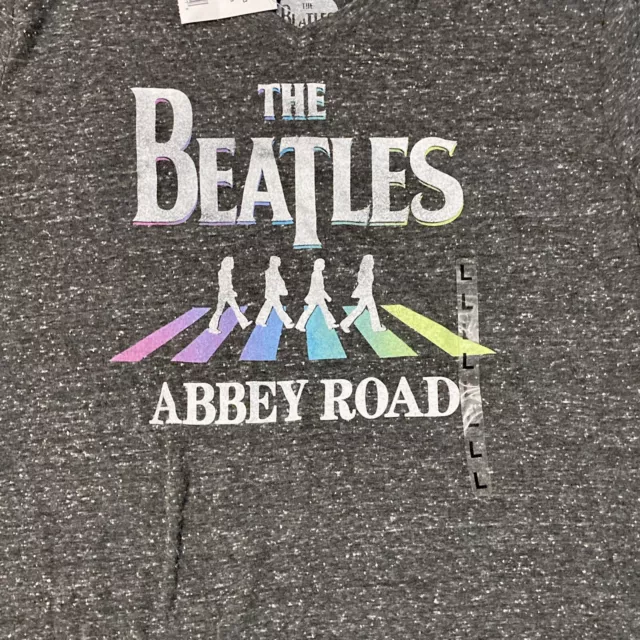 NWT Beatles Abbey Road Vintage Style Grey Women’s T-Shirt Size Large 3