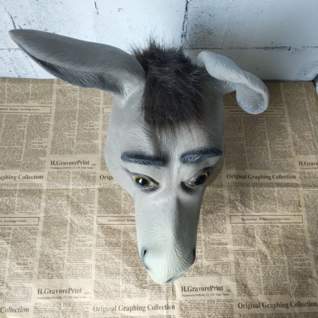 Cosplay Donkey Mask Prom Mask Horror Funny Horse Head Animal Headgear Halloween