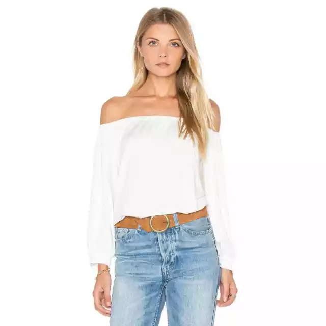 NWT Rachel Pally Ayumi Off-the-Shoulder Top In White Size 1X