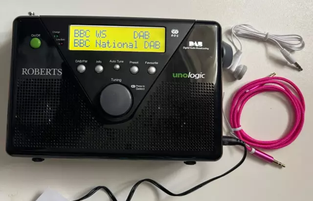 Roberts Unologic Black DAB/FM Radio in perfect working order - Good Condition