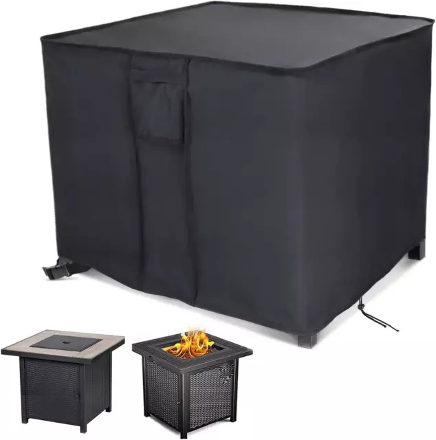 Fire Pit Cover, 31 Inch Square Firepit Covers 30X30 for Outdoor Gas Fireplace, F
