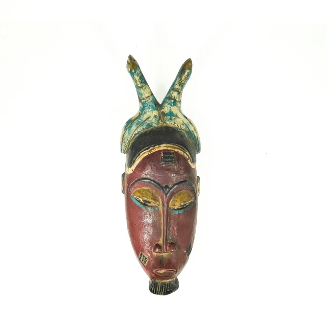 Guro Yaure Portrait Mask Horns Cote d'Ivoire African Art