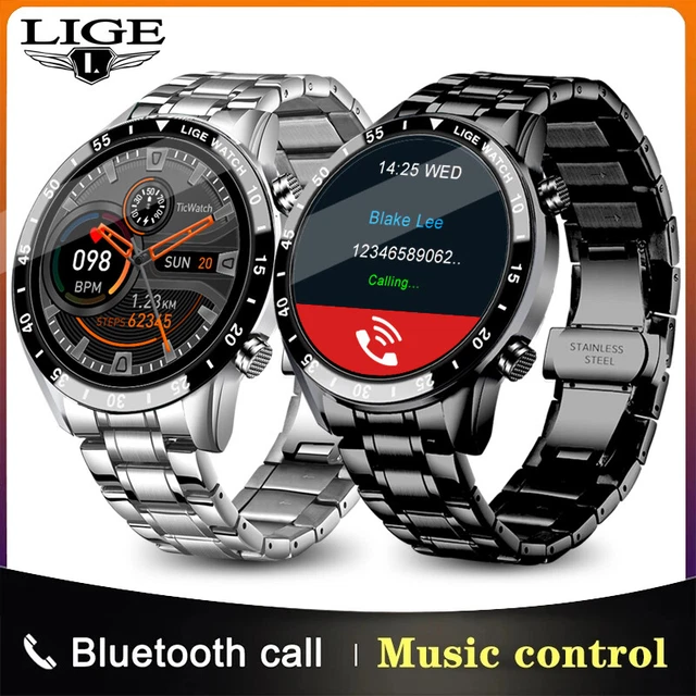 LIGE–Montre Connectée Sport Homme Femme, Écran Tactile Bluetooth, Appel, Fitness