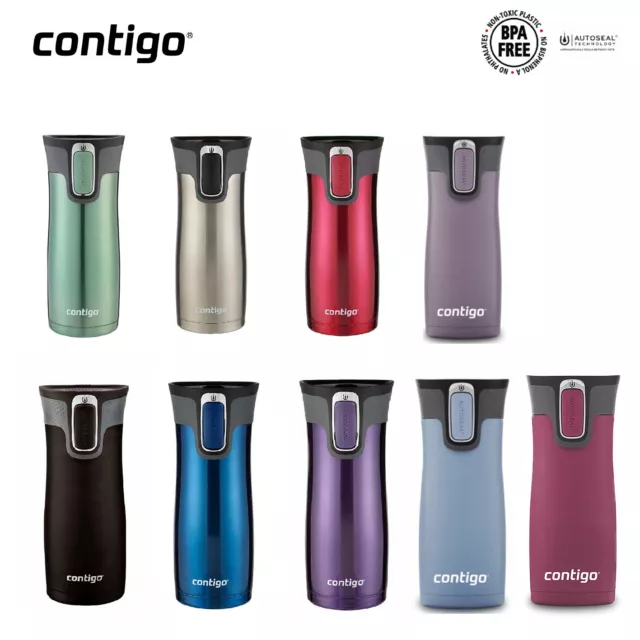 New Contigo West Loop Thermos Coffee Water Travel Mug Drink Flask Autoseal 473ml