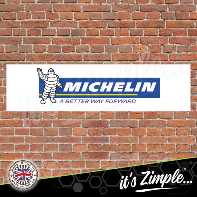 MICHELIN TYRES LOGO Garage Workshop Banner PVC Sign Display Motorsport