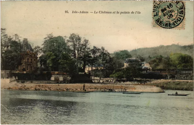 CPA L'Isle Adam Le Chateau et la pointe de l'Ile FRANCE (1308985)