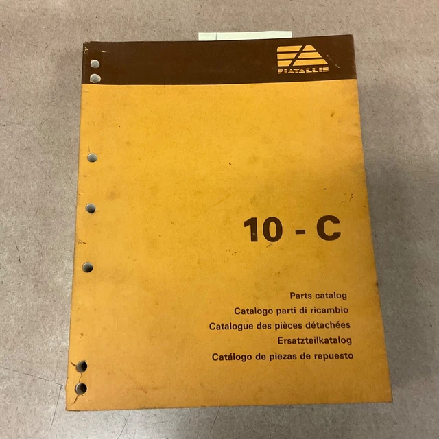 FIAT ALLIS 10C PARTS MANUAL CATALOG BOOK LIST CRAWLER TRACTOR