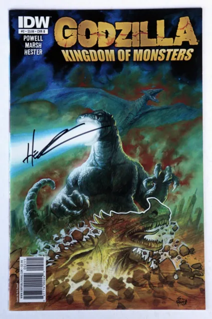 Godzilla Kingdom of Monsters #2B (VF/NM 9.0) 2011 IDW Comics Signed Hester