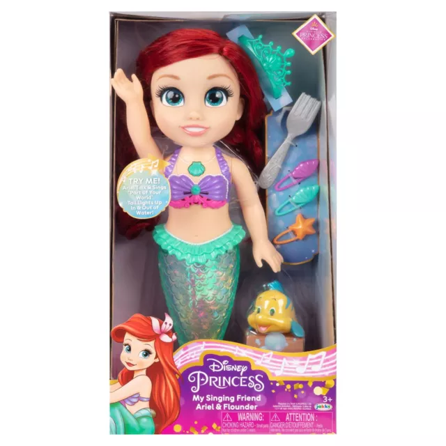 Princess the Little Mermaid My Singing Friend Bath Time Play Ariel and Flounder