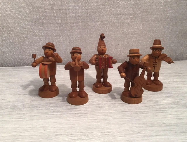 Räuchermann Tiroler Band 7 Pièces - Richard Glässer Erzgebirge - Rare, Neuf Sous Emballage