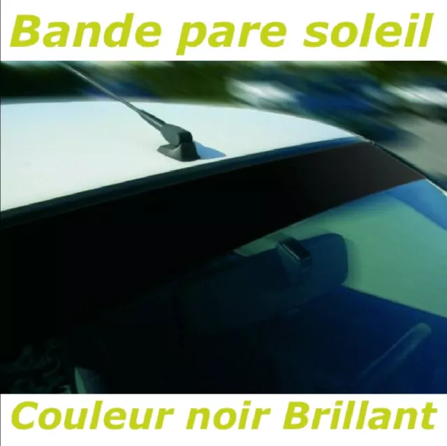 Bande Pare soleil Noir Brillant- Sticker autocollant Pare brise Bandeau  287