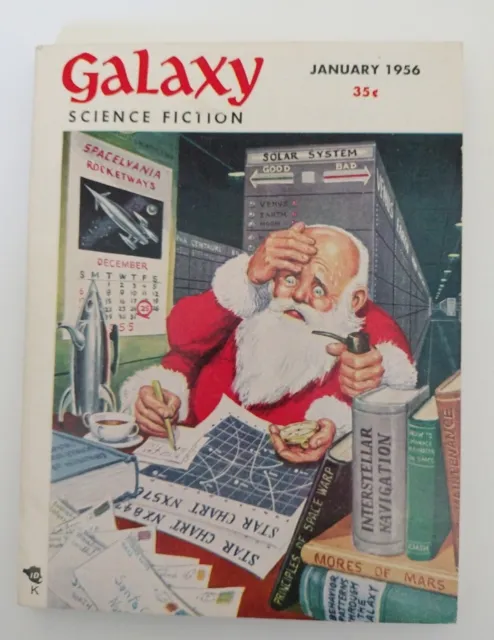 GALAXY SCIENCE FICTION magazine January 1956 Christmas Cover Vol. 11, No. 3 VG