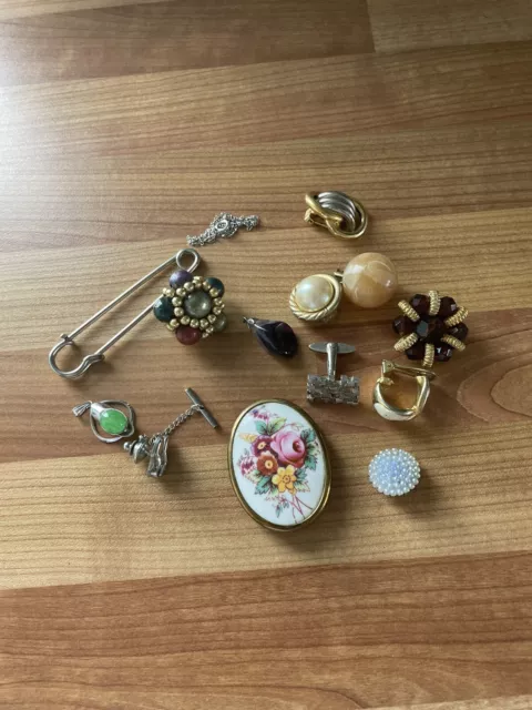 14 X Collection Of Various Vintage Costume Jewellery Items Collectable Pieces