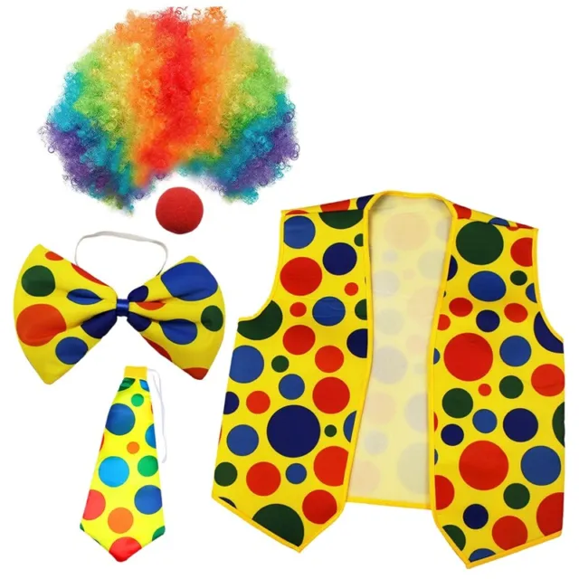 Confezione da 5 Set di Costumi da Clown Parrucca da Pagliaccio Gilet per il M5N1