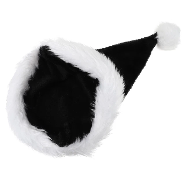 BOW BLACK PLUSH Hat Santa Mushroom Christmas Halloween Miss Bride £7.48