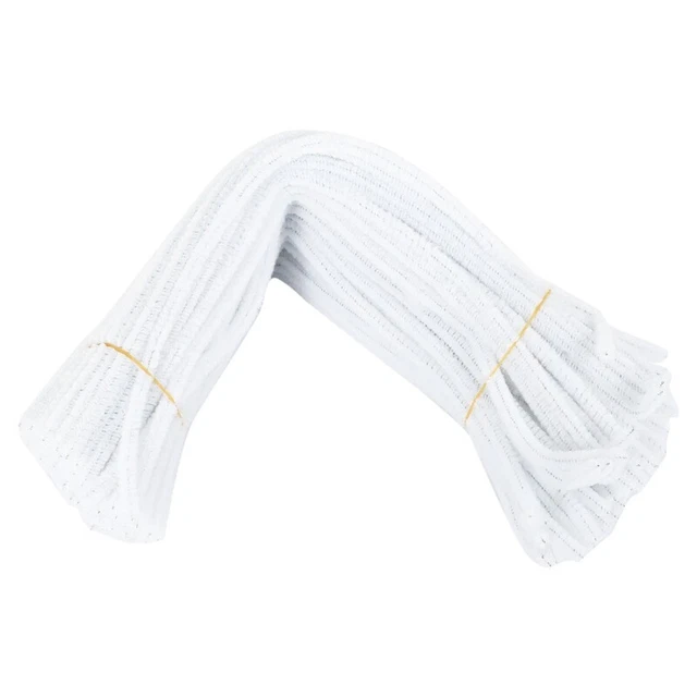 100 Pcs 30Cm CréAtion de -Pipes, Blanc R5A8A8