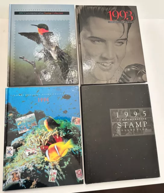 Lot of 4 USPS Commemorative Stamp Yearbooks no stamps 1992 1993 1994 1995